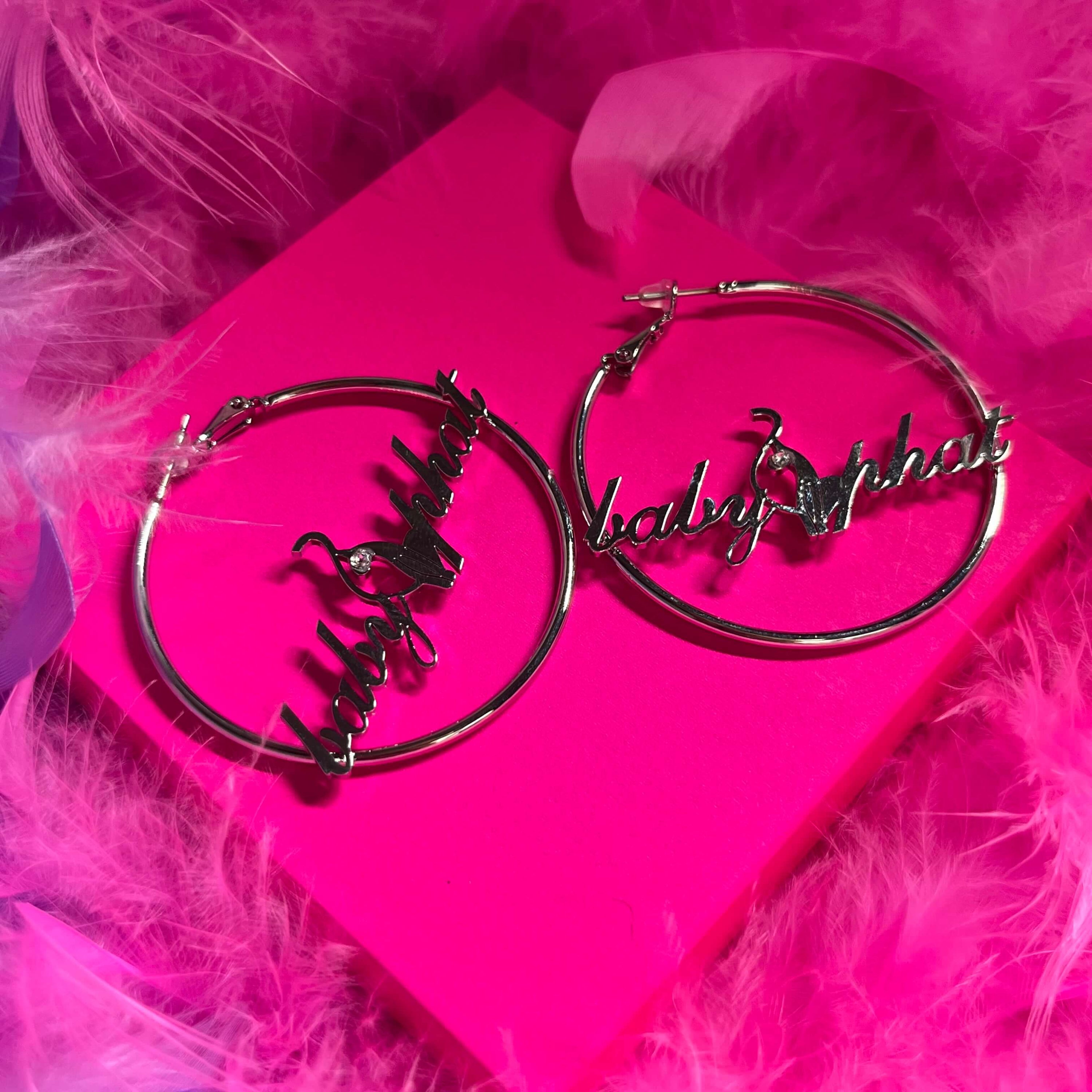 Baby phat hoop earrings