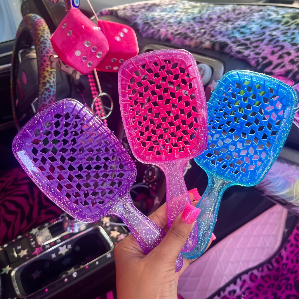 Glitter hair brush